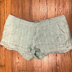 Women’s VOLCOM Aqua Blue Lace Shorts Size 11